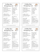 Coffee Bar Shopping List