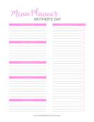 Mothers Day Meal Grocery List